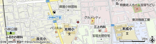 尼崎信用金庫小林支店周辺の地図