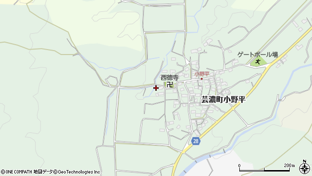 〒514-2206 三重県津市芸濃町小野平の地図