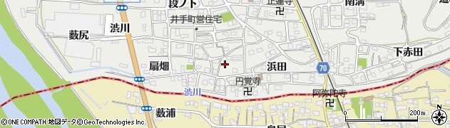 京都府綴喜郡井手町井手浜田58周辺の地図
