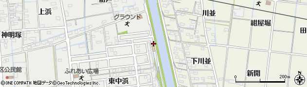 愛知県西尾市吉良町吉田東中浜47周辺の地図