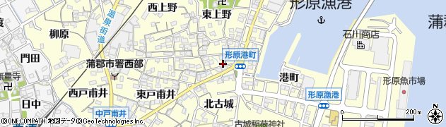 愛知県蒲郡市形原町東上野46周辺の地図