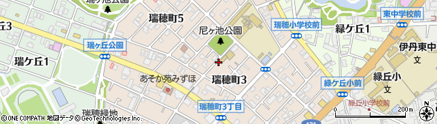 兵庫県伊丹市瑞穂町周辺の地図