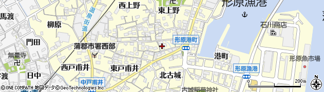 愛知県蒲郡市形原町東上野56周辺の地図
