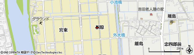 愛知県西尾市吉良町大島（川原）周辺の地図