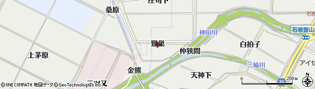 愛知県豊橋市石巻本町（鷺巣）周辺の地図