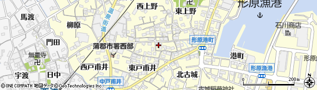 愛知県蒲郡市形原町東上野64周辺の地図