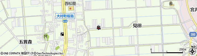 愛知県豊橋市大村町（島）周辺の地図