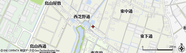 愛知県西尾市一色町酒手島西芝野通18周辺の地図