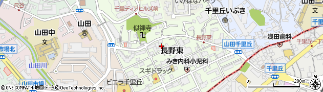 大阪府吹田市長野東11周辺の地図