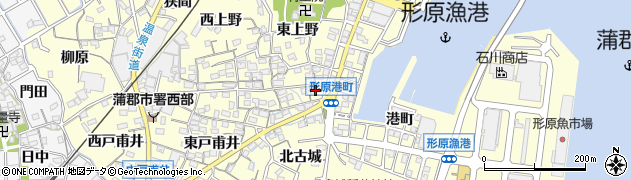 愛知県蒲郡市形原町東上野35周辺の地図