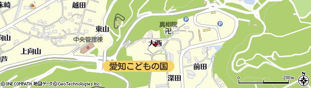 愛知県西尾市東幡豆町大西周辺の地図