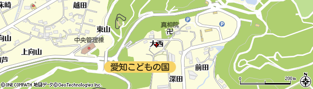 愛知県西尾市東幡豆町（大西）周辺の地図