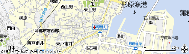 愛知県蒲郡市形原町東上野34周辺の地図