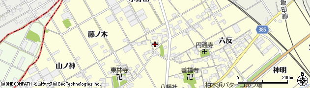 愛知県豊川市平井町小野田46周辺の地図