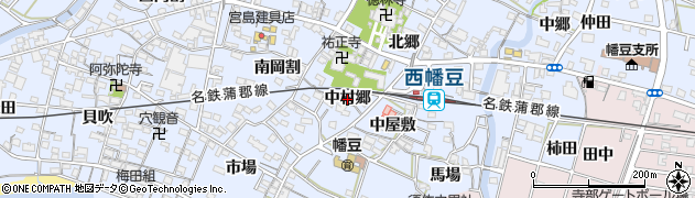 愛知県西尾市西幡豆町（中村郷）周辺の地図