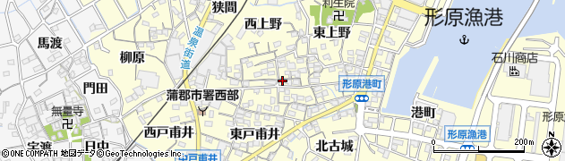 愛知県蒲郡市形原町東上野65周辺の地図