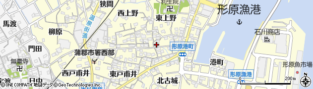 愛知県蒲郡市形原町東上野48周辺の地図