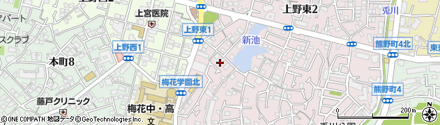 メナード　フェイシャルサロン豊中上野東周辺の地図