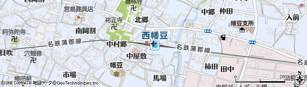 西幡豆駅周辺の地図