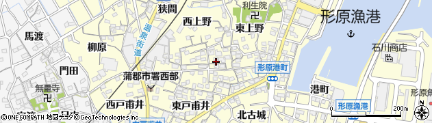 愛知県蒲郡市形原町東上野66周辺の地図