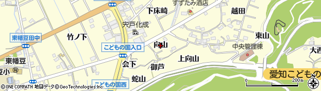 愛知県西尾市東幡豆町（向山）周辺の地図