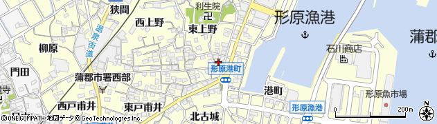 愛知県蒲郡市形原町東上野33周辺の地図