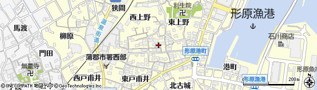 愛知県蒲郡市形原町東上野69周辺の地図