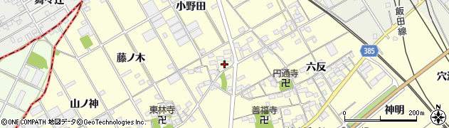 愛知県豊川市平井町小野田41周辺の地図