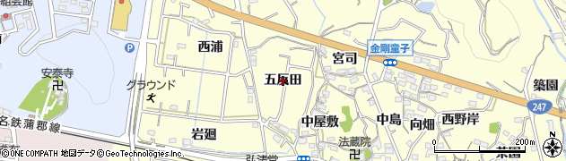 愛知県西尾市東幡豆町（五反田）周辺の地図