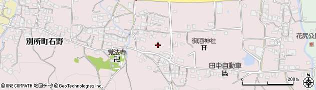 兵庫県三木市別所町石野周辺の地図
