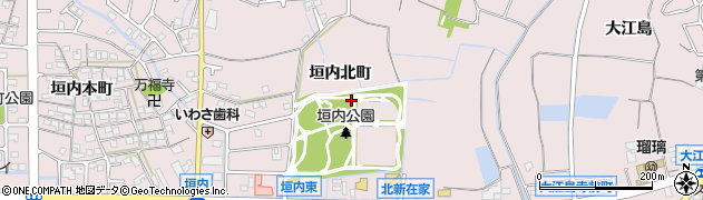 兵庫県姫路市網干区（垣内北町）周辺の地図
