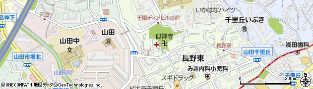 大阪府吹田市長野東22周辺の地図