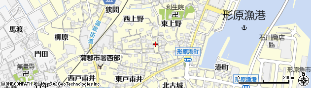 愛知県蒲郡市形原町東上野70周辺の地図