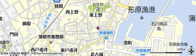 愛知県蒲郡市形原町東上野37周辺の地図
