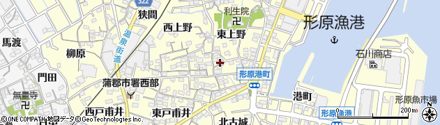 愛知県蒲郡市形原町東上野45周辺の地図