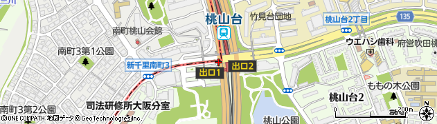 千里NT(桃山台)周辺の地図