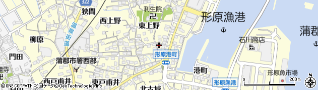 愛知県蒲郡市形原町東上野32周辺の地図