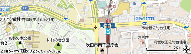 南千里駅前周辺の地図