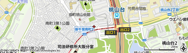 桃山台自転車駐車場周辺の地図