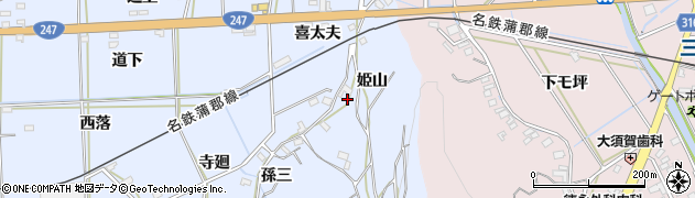 愛知県西尾市吉良町乙川姫山17周辺の地図