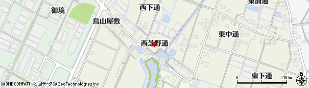 愛知県西尾市一色町酒手島（西芝野通）周辺の地図