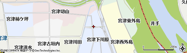 京都府京田辺市宮津下川原195周辺の地図