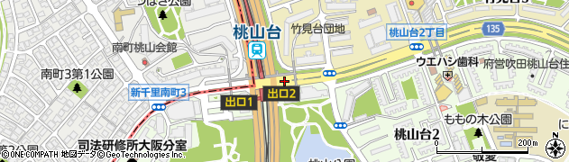 桃山台駅東周辺の地図
