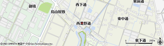 愛知県西尾市一色町酒手島西芝野通15周辺の地図