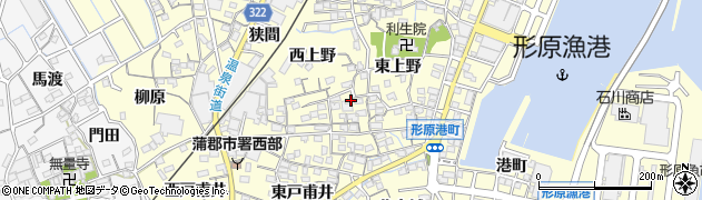 愛知県蒲郡市形原町東上野68周辺の地図