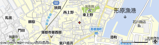 愛知県蒲郡市形原町東上野71周辺の地図