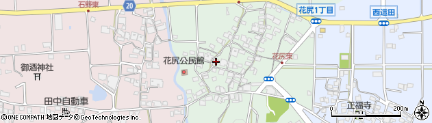兵庫県三木市別所町花尻265周辺の地図