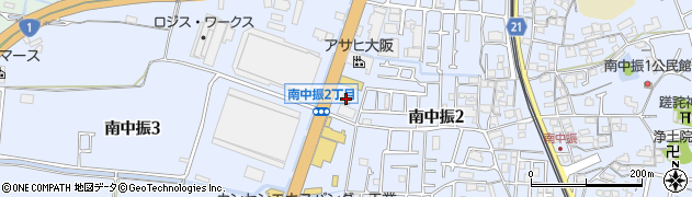 ローソン枚方南中振二丁目店周辺の地図