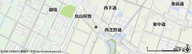 愛知県西尾市一色町酒手島（鳥山屋敷）周辺の地図