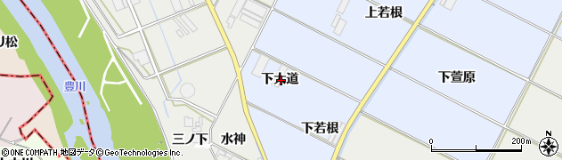 愛知県豊橋市下条東町下大道周辺の地図